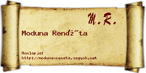 Moduna Renáta névjegykártya