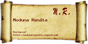 Moduna Renáta névjegykártya